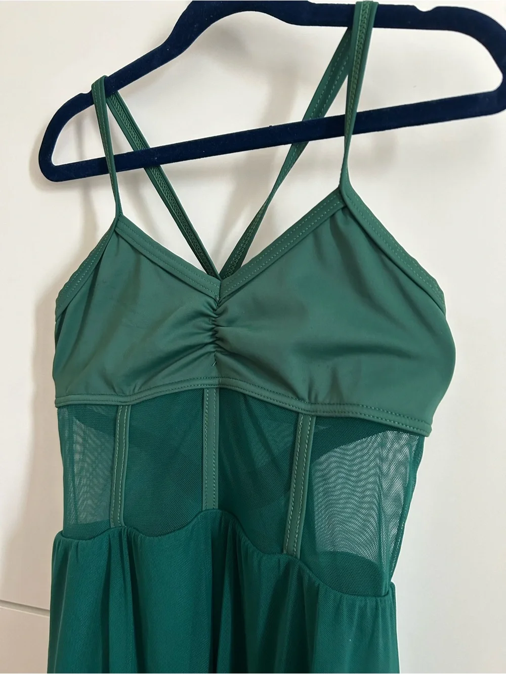 Weissman Deep Green High-Low Contemporary Lyrical Dance Dress - LC